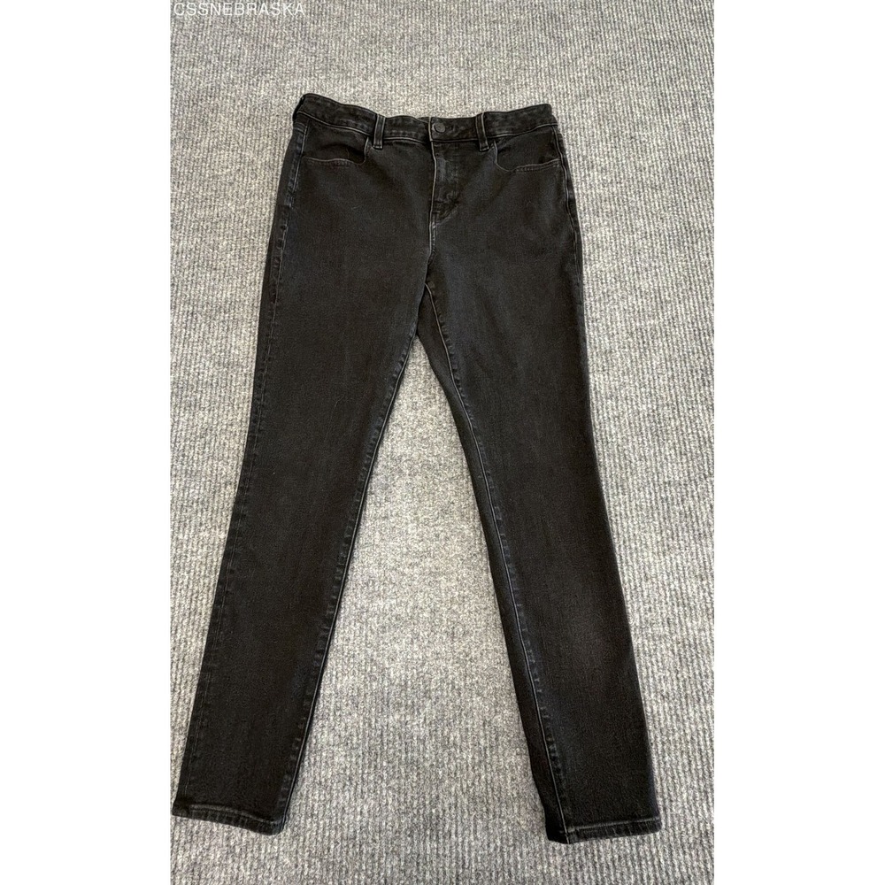 American Eagle Women's Black Dream Stretch High-Rise Jegging Jeans Sz 14‎ Long